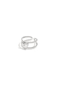 Verstelbare dubbele ring met hart