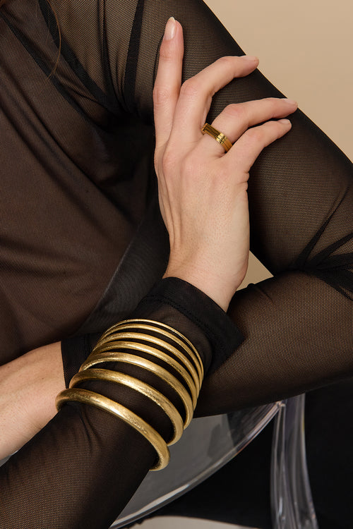 Bangle met brushed effect - 7 mm