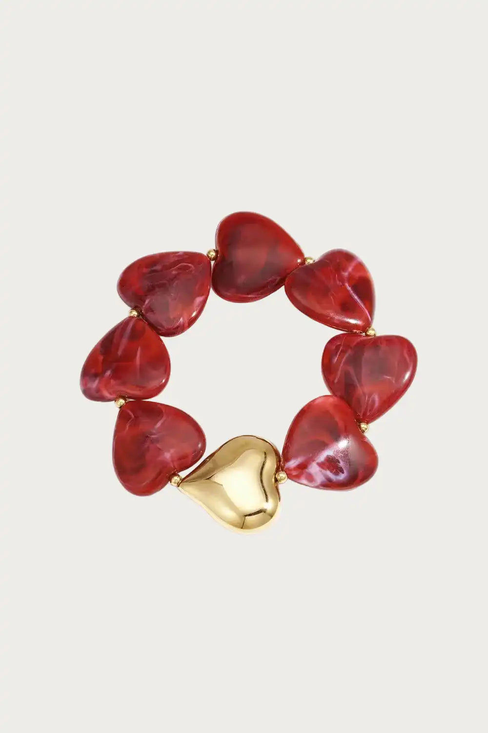 Amora Red – Hartjes Armband – Stainless Steel