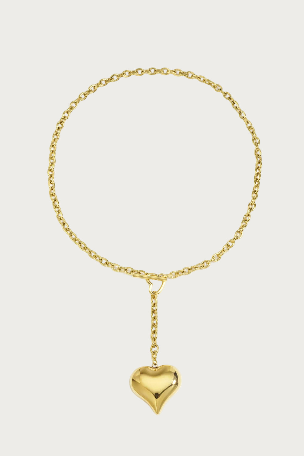 Gouden Amore hartjes ketting van roestvrij staal, elegante dames sieraden met vallende hart hanger