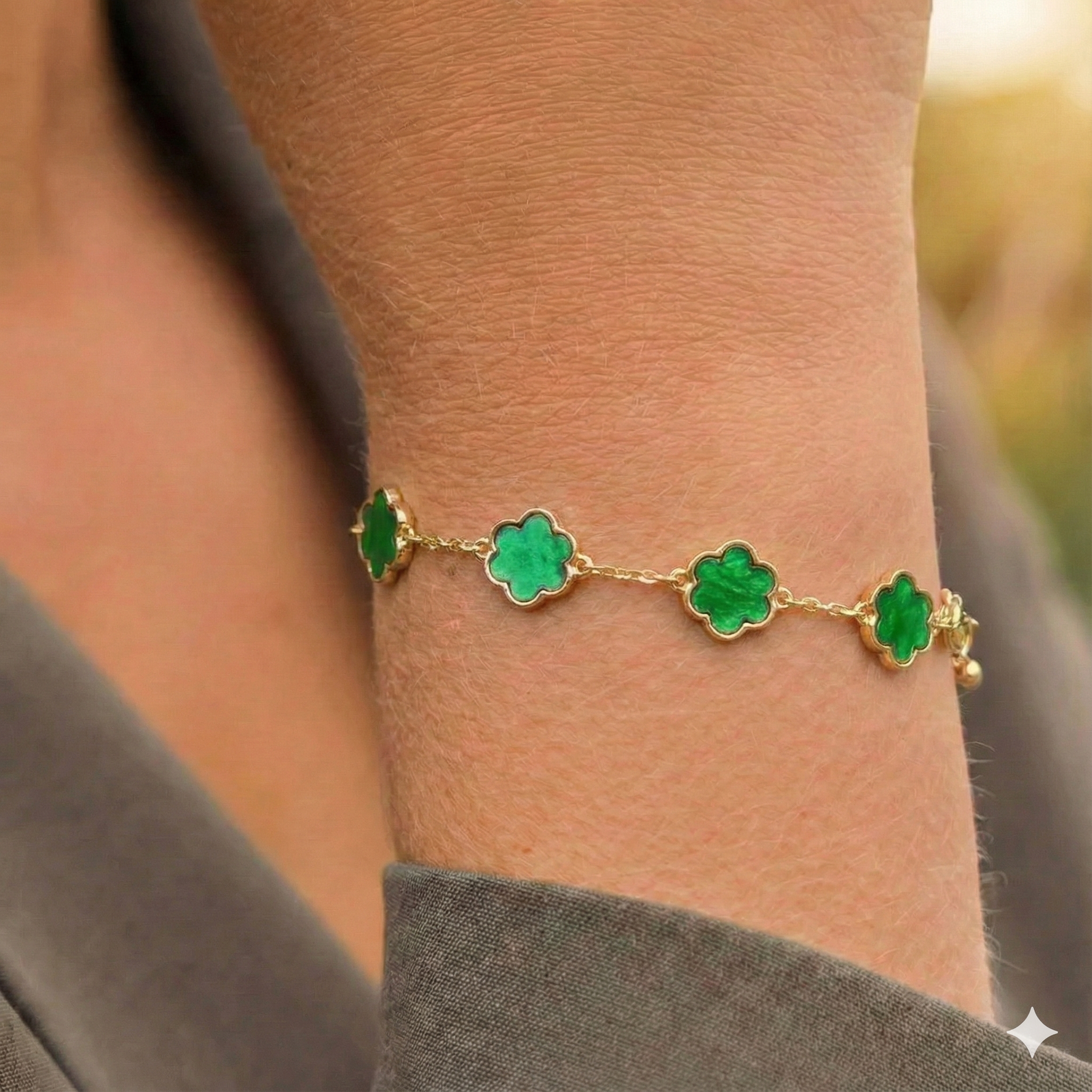 Belle - Bracelet - Green - Stainless Steel