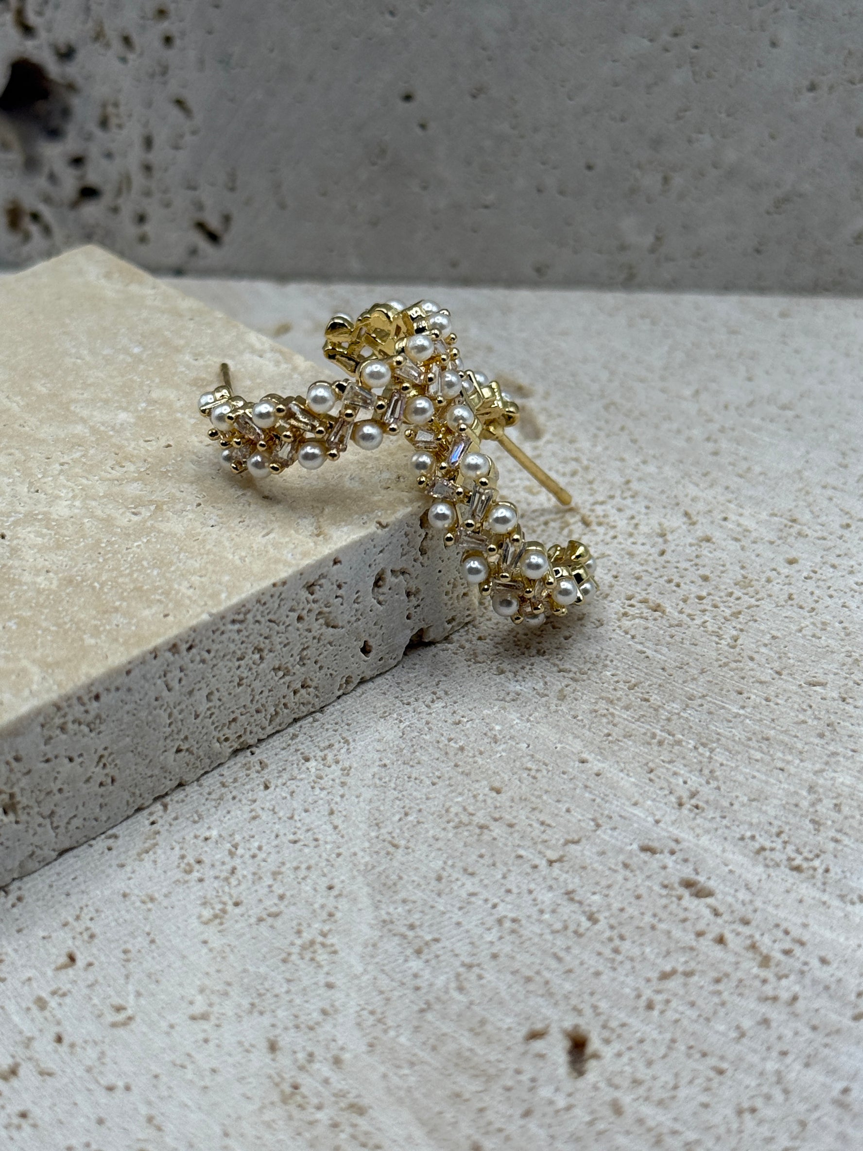 Pearl Cluster – Oorbellen – Stainless Steel