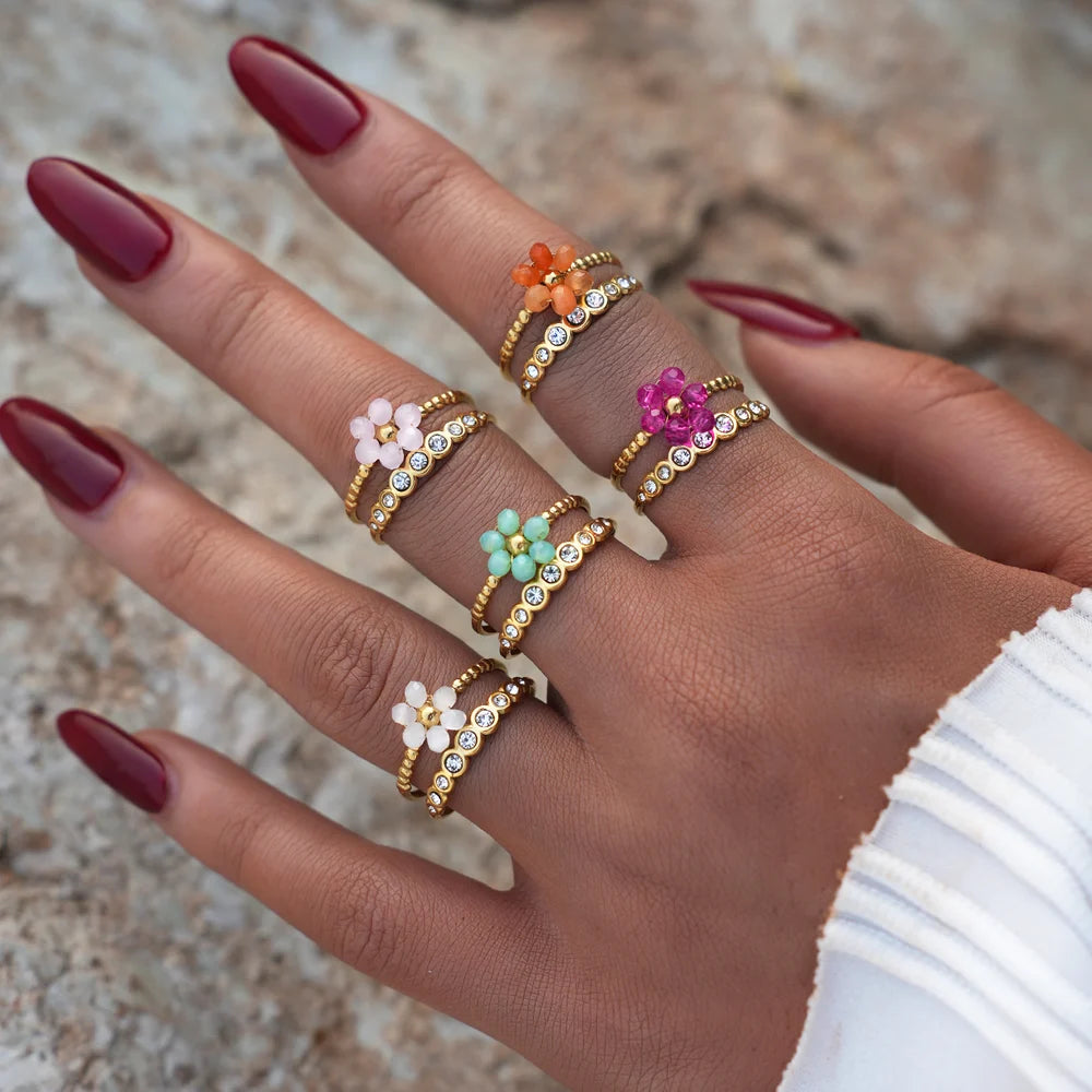 Flower - Ring - Stainless Steel