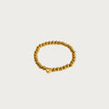 Gouden Stainless Steel kralen armband met hartje, dames sieraad