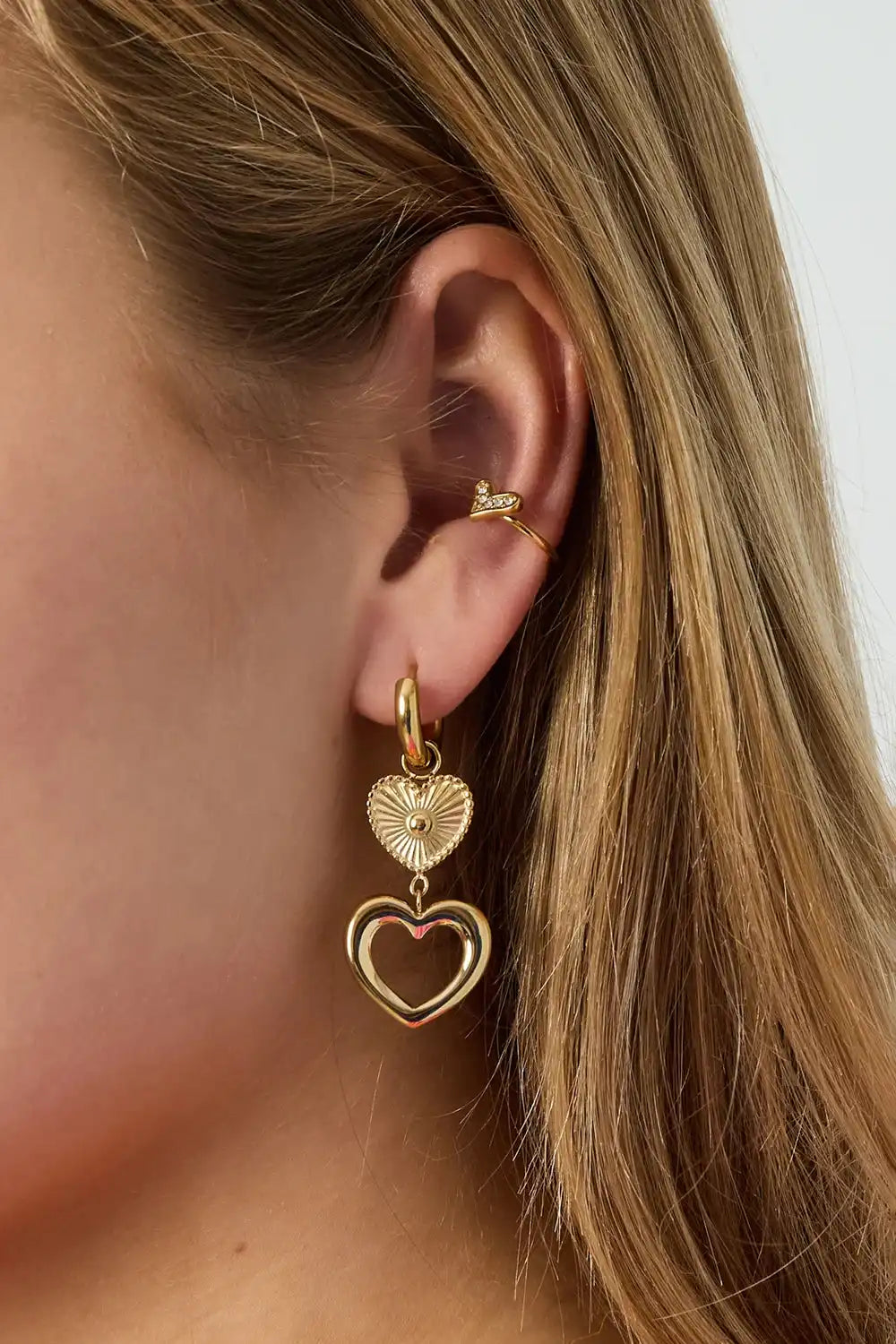 Heartbeat – Oorbellen – Stainless Steel gedragen aan oor, lichtgewicht en verkleuren niet, perfect voor elke gelegenheid.