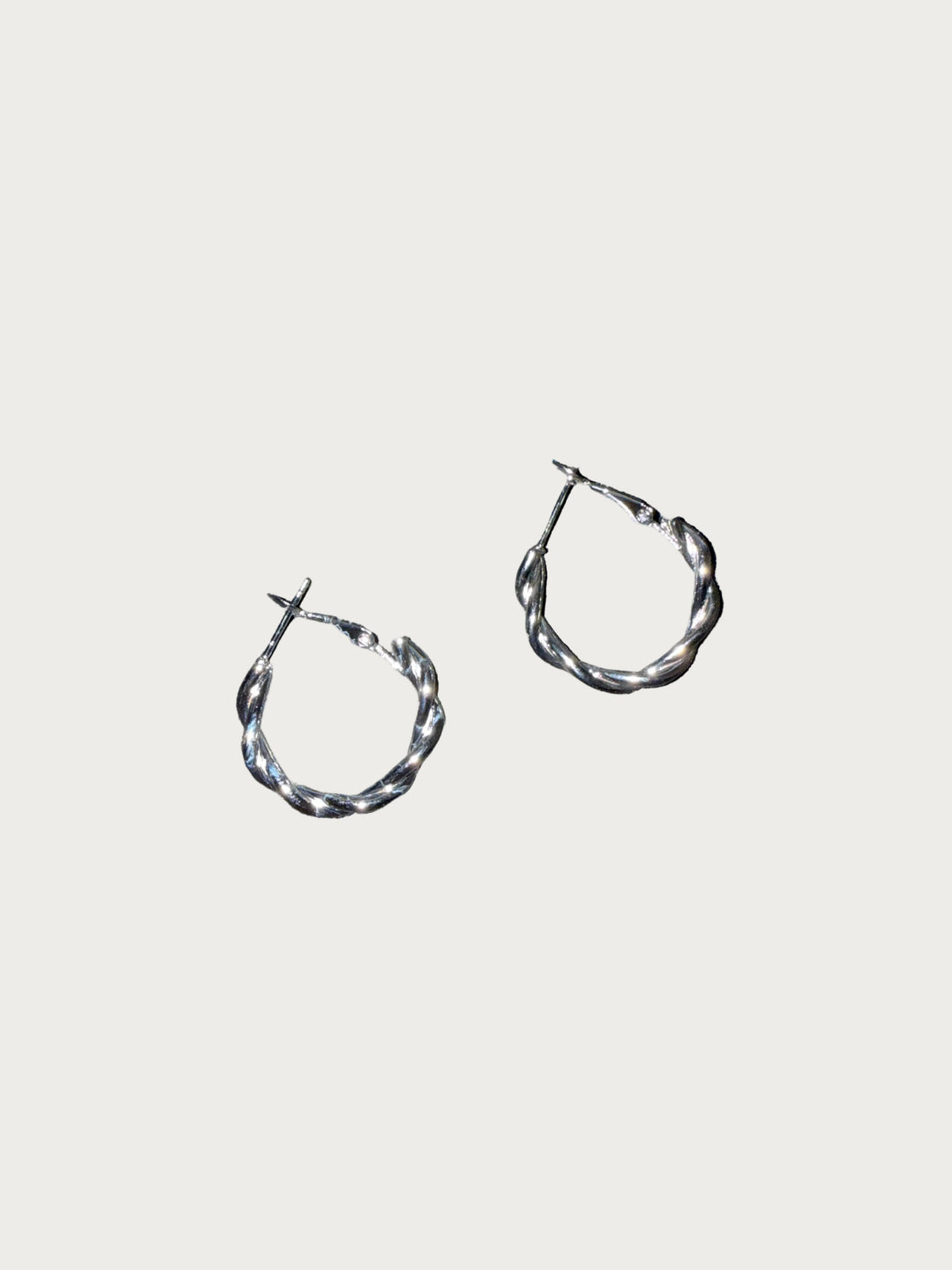 Twisted Hoops Silver – Oorbellen – Stainless Steel