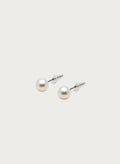 Classic parel oorknopjes van legering met witte ronde parels, elegante sieraden