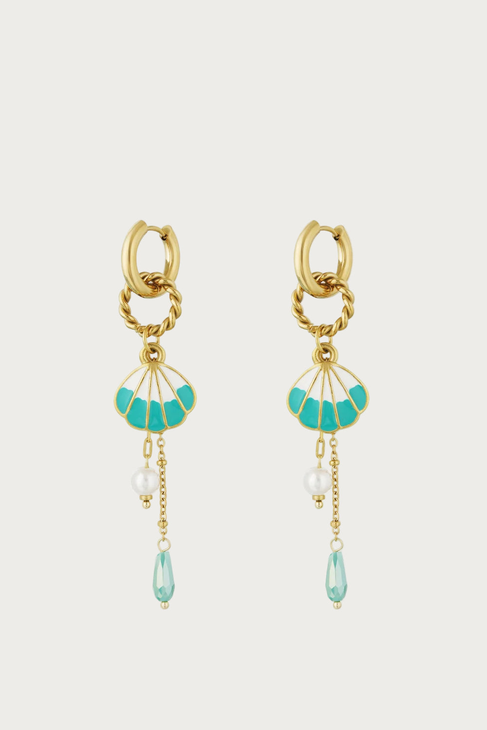 Large Shell Earrings - Stainless Steel