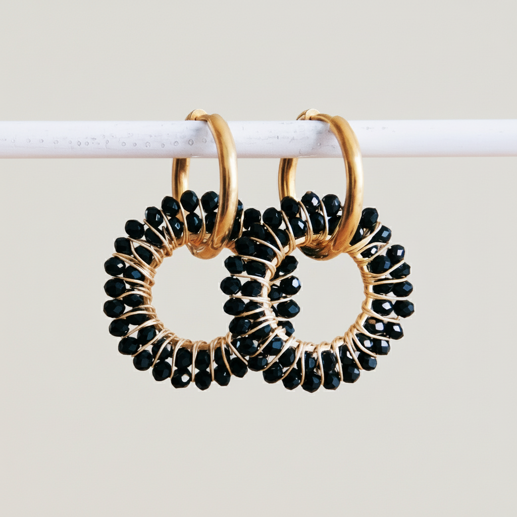 Midnight Loop – Oorbellen – Stainless Steel