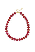 Milena – Herz-Halskette – Rot – Edelstahl