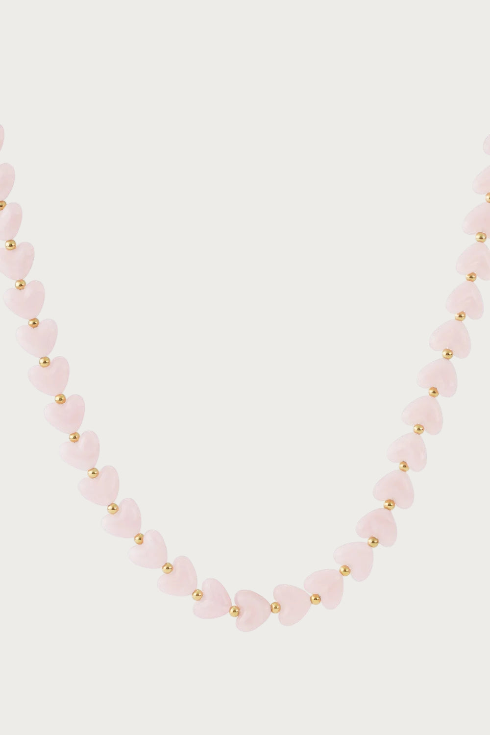 Milena - Hartjes Ketting - Pink - Stainless Steel