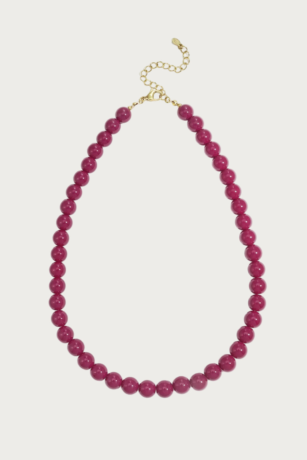 Fuchsia Mira ketting met kralen, gemaakt van stainless steel, voor een stijlvolle en duurzame look.