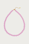 Roze Mira ketting van stainless steel met ronde kralen van Jewellery by Mae