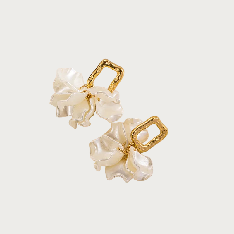 Heart Loops Earrings - Stainless Steel - Red