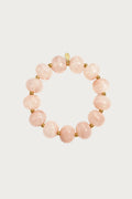 Rosalie roze kralen armband van stainless steel met gouden accenten en unieke glans