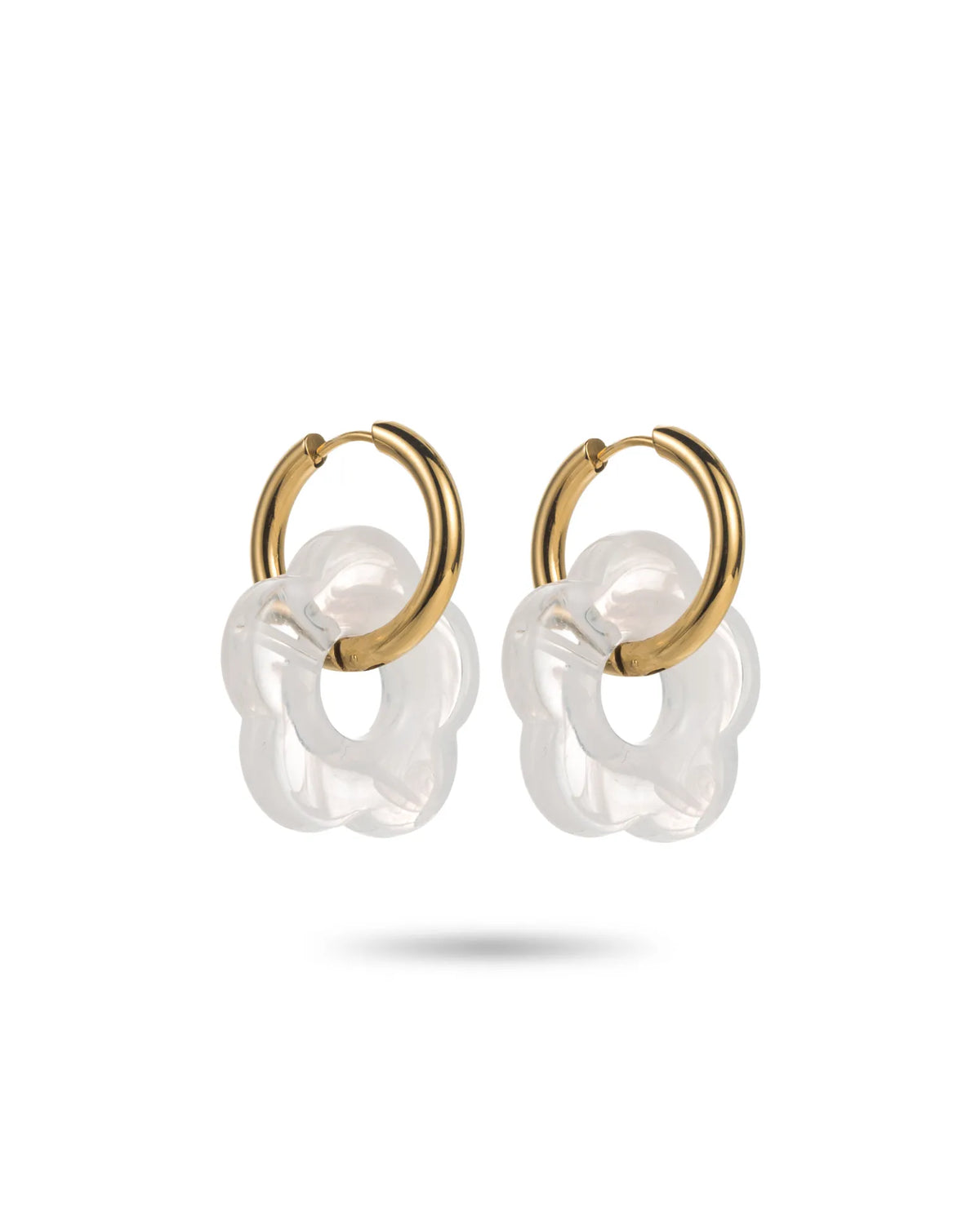 Rosy - Oorbellen - Clear White