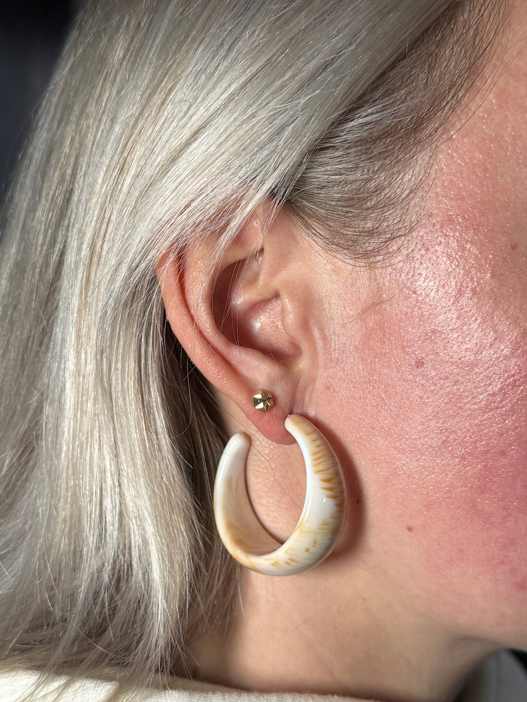 C-Shape Earrings - Stainless Steel