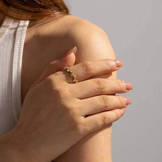 Waves - Ring - Stainless Steel