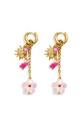 Elegant Pink Bead Earrings for Spring/Summer