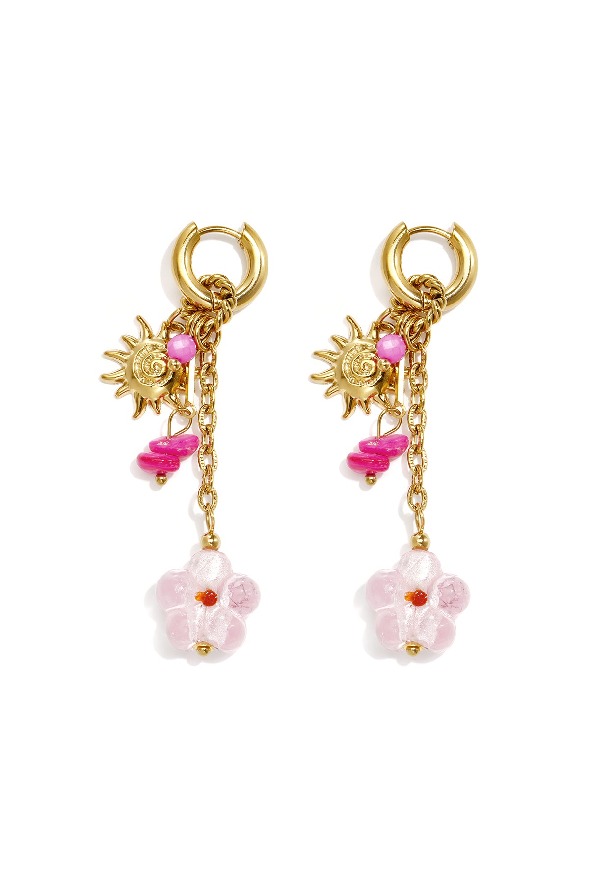 Elegant Pink Bead Earrings for Spring/Summer