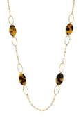 Lange roestvrijstalen ketting in ovale vorm, casual en eenvoudig, voor dagelijks gebruik, dames sieraden