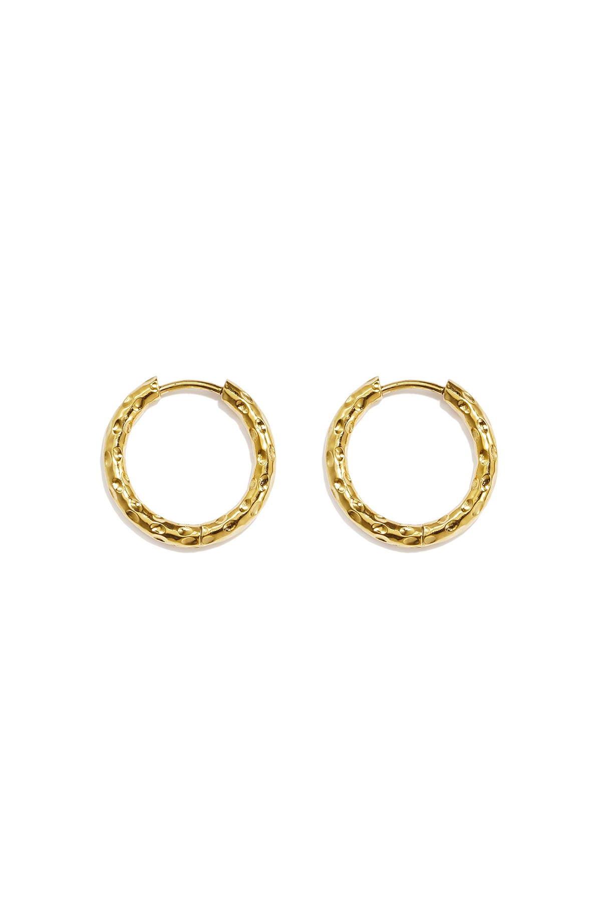 Elegant Stainless Steel Hoop Earrings - Silver & Gold