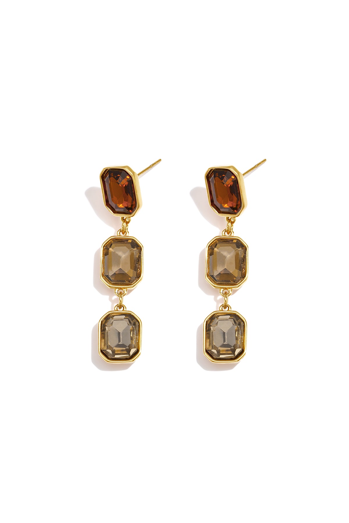Roestvrijstalen hangende oorbellen met geometrische vorm, elegant en luxueus, uit de damescollectie.
