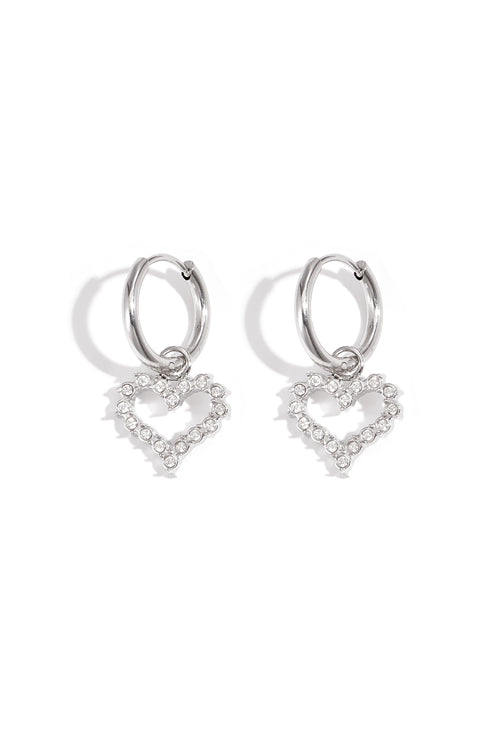 Oorbel met strass-steentjes