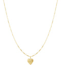 Elegant Long Heart Necklace in Silver & Gold