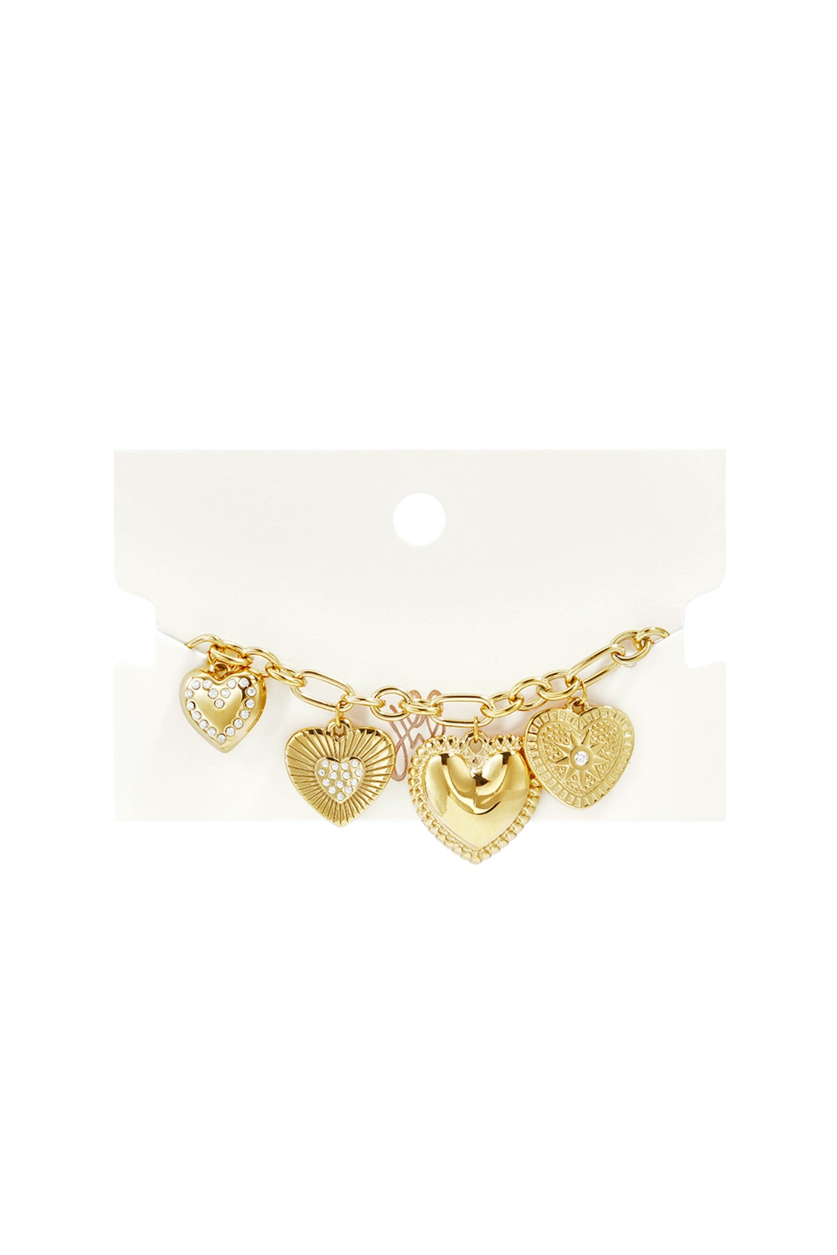 Roestvrijstalen bedelarmbanden met hartje, eenvoudige dagelijkse serie, dames sieraden