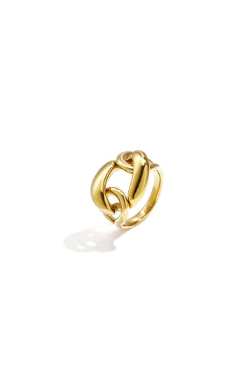 Jara - Statement Ring - 14K Gold Plated - Stainless Steel
