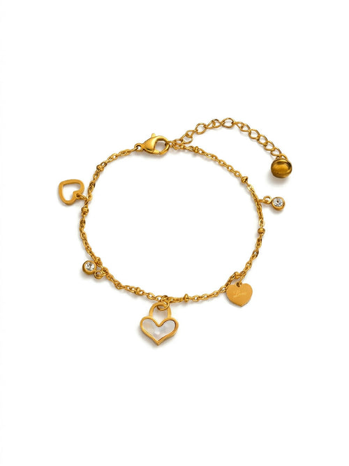 Sleek stainless steel Amora bracelet, minimalist design perfect for everyday wear, shown on a clean white background