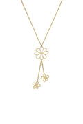 Roestvrijstalen hangerkettingen met bloemenmotief uit de Daily Simple-serie voor dames.