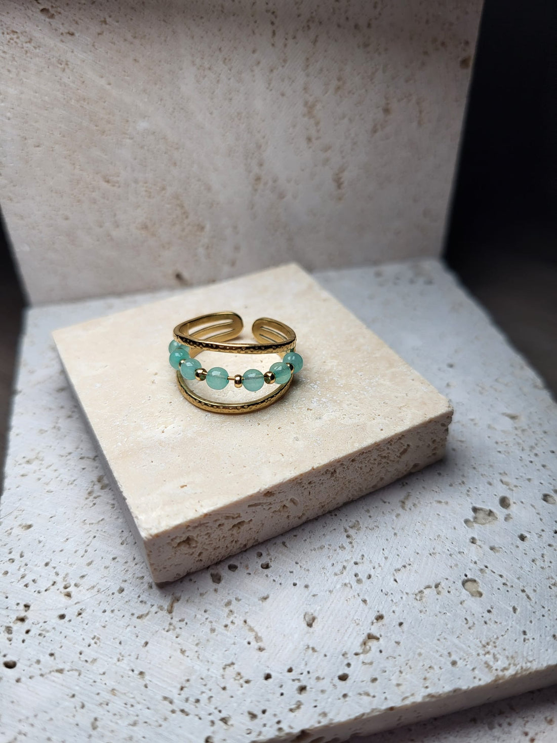 Aarya - Ring - Turquoise - Natural Stone - Stainless Steel