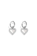 Elegant Heart-Shaped Shell Drop Earrings