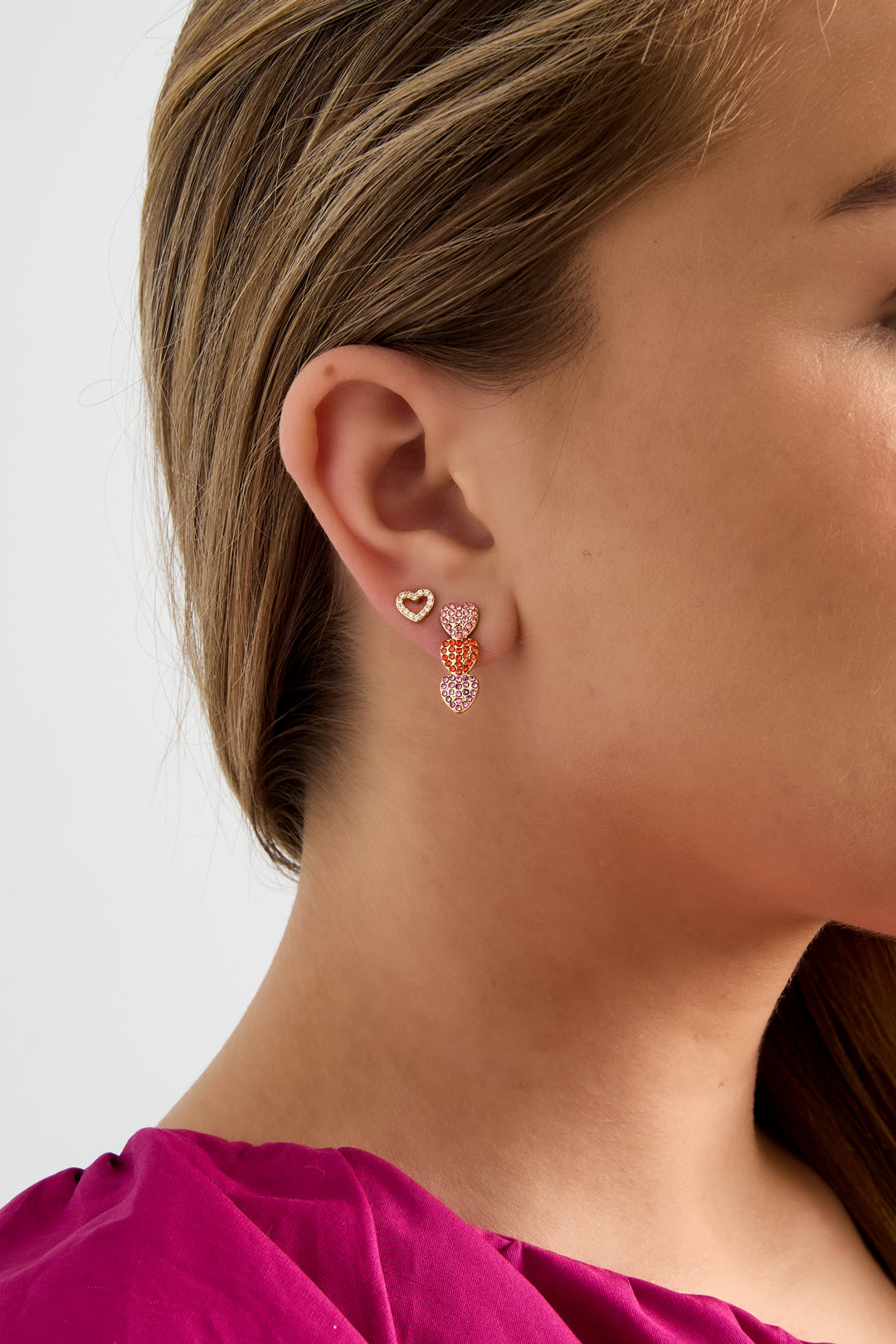 Elegant Heart-Shaped Drop Earrings for Spring/Summer