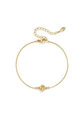 Armband met minimalistische klaver en kraaltjes