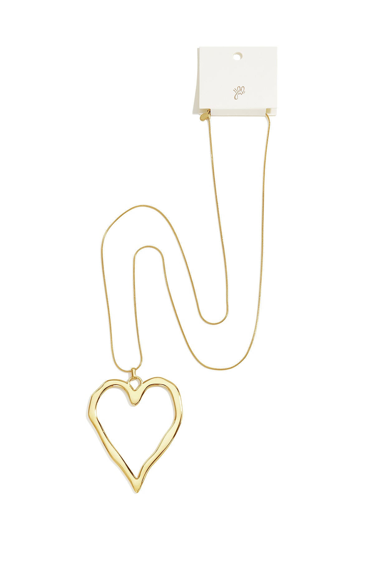 Lange roestvrijstalen halsketting met hartje, eenvoudige, alledaagse serie, dames sieraden