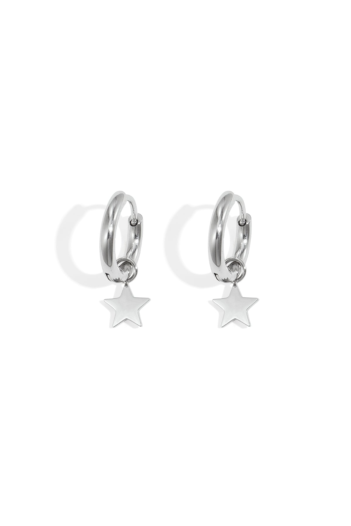 Oorbellen Star Zilver Stainless Steel