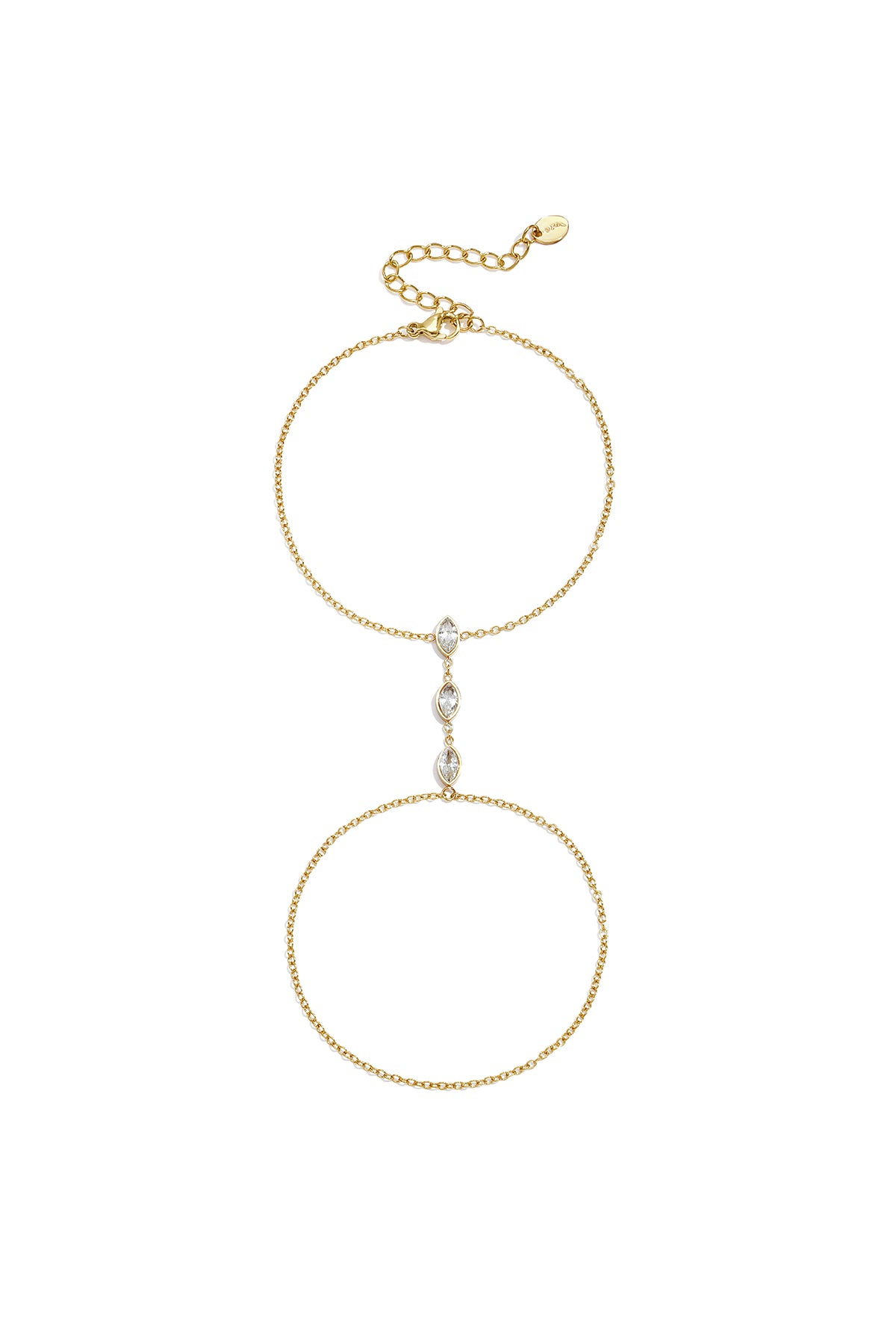 Handketting van roestvrij staal, ellipsvormig, eenvoudig, dagelijks gebruik, Simple Series, damessieraden