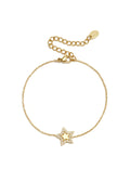 Elegant Gold Star Chain Bracelet for Women