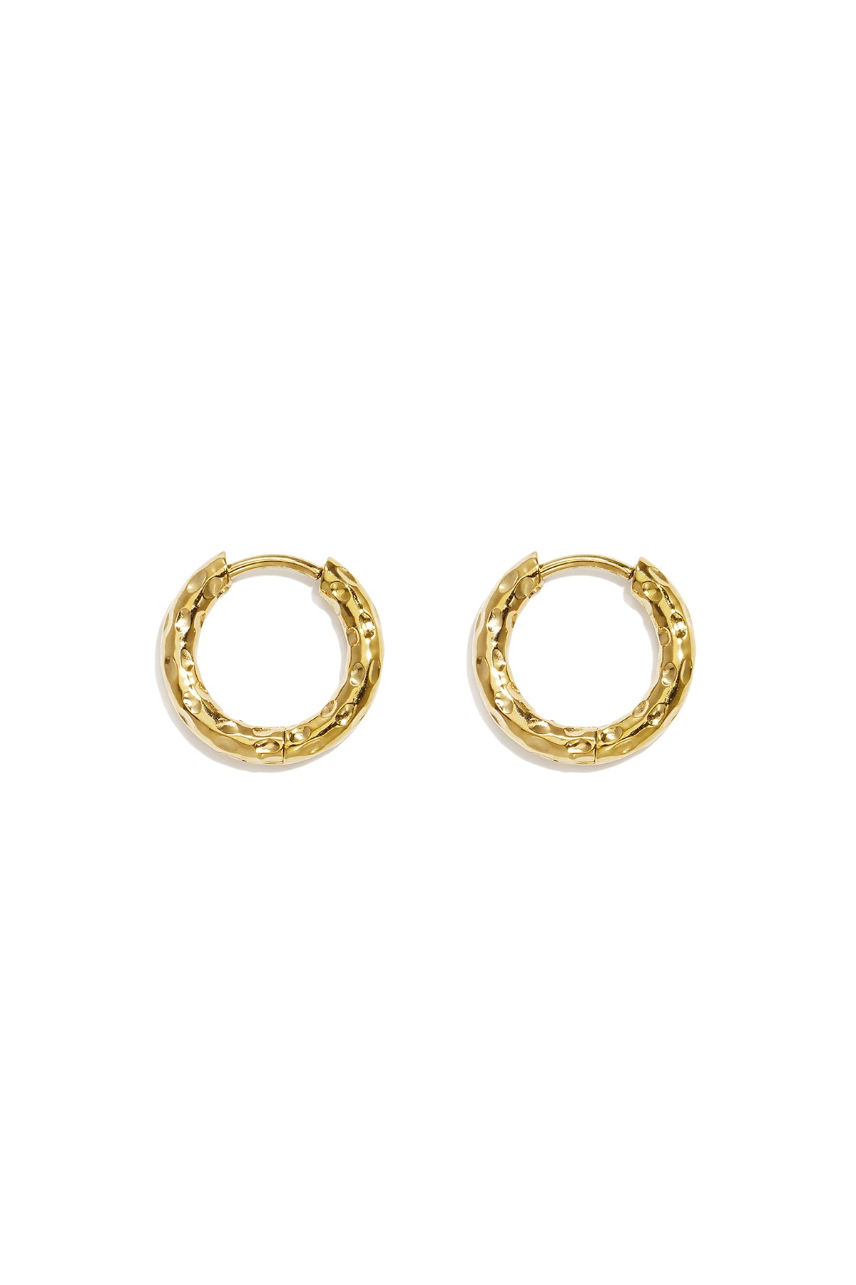 Elegant Stainless Steel Hoop Earrings - Silver & Gold