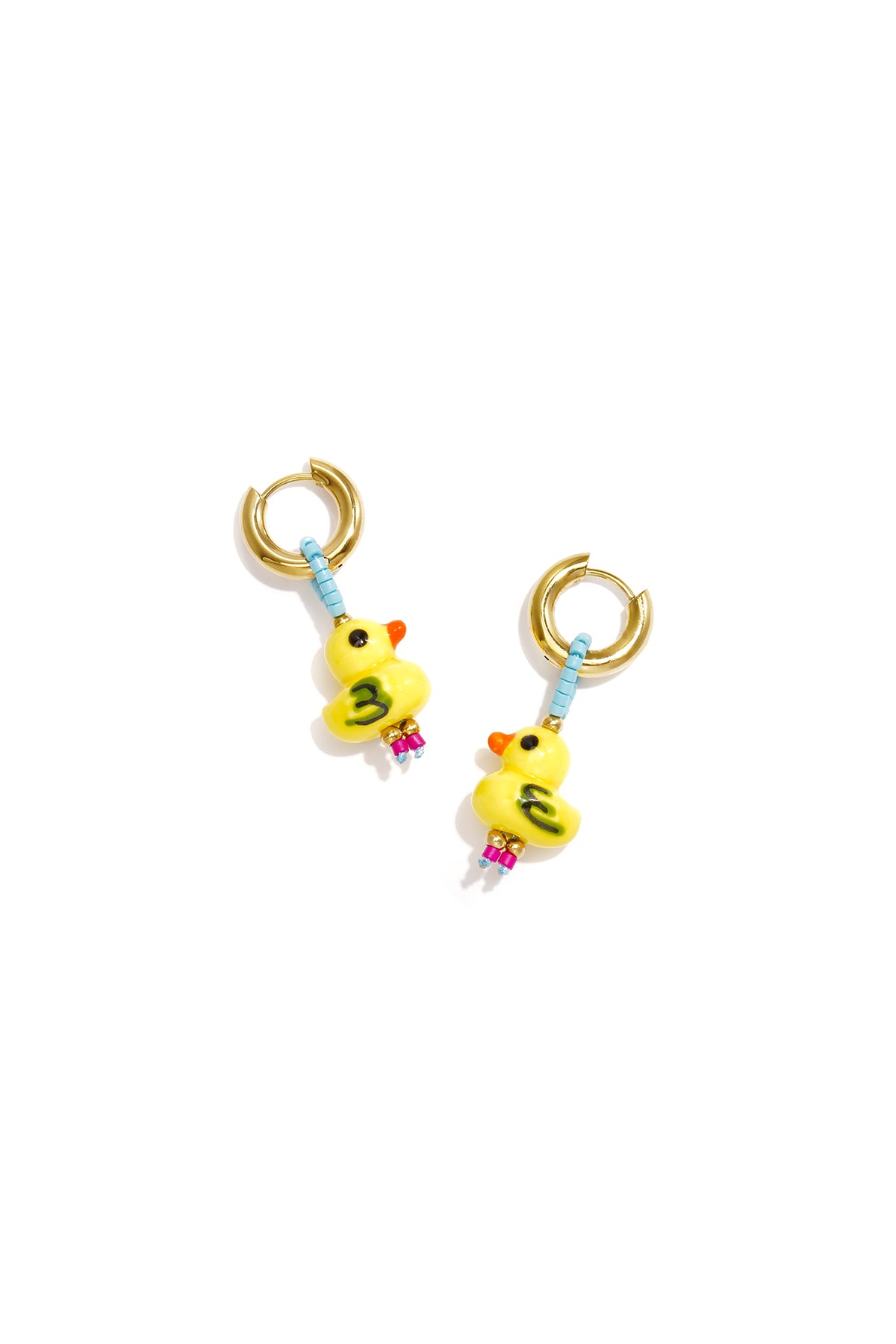 Charming Yellow Glass Beads Earrings for Women
