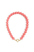 Ketting met grote kralen en frontsluiting-15mm