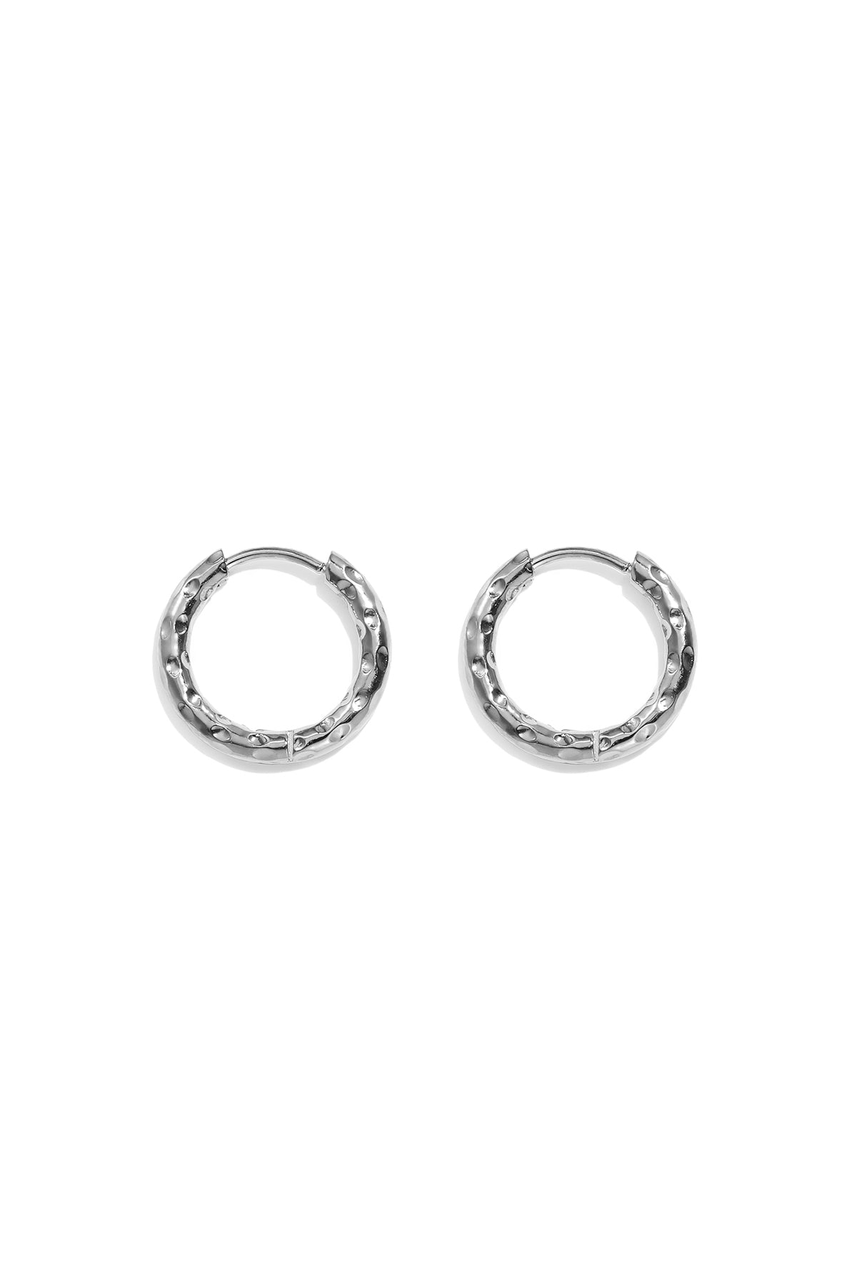 Elegant Stainless Steel Hoop Earrings - Silver & Gold