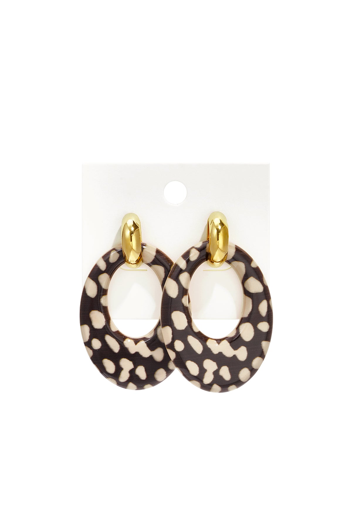 Acryl oorbellen met luipaardprint, eenvoudige, alledaagse sieraden uit de Simple Series voor dames.
