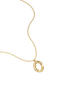 Ketting met organische ovaal vormige hanger