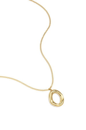 Ketting met organische ovaal vormige hanger