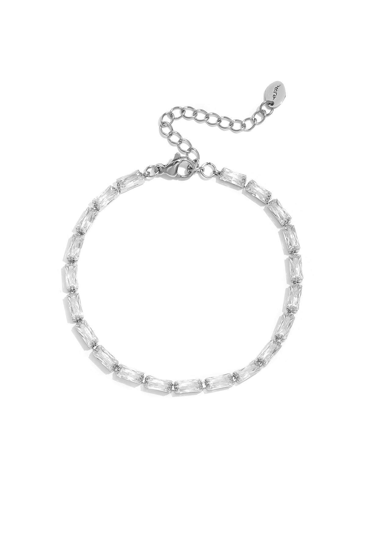 Roestvrijstalen kralenarmbanden, rechthoekig, eenvoudig, geschikt voor dagelijks gebruik, Simple Series, damessieraden