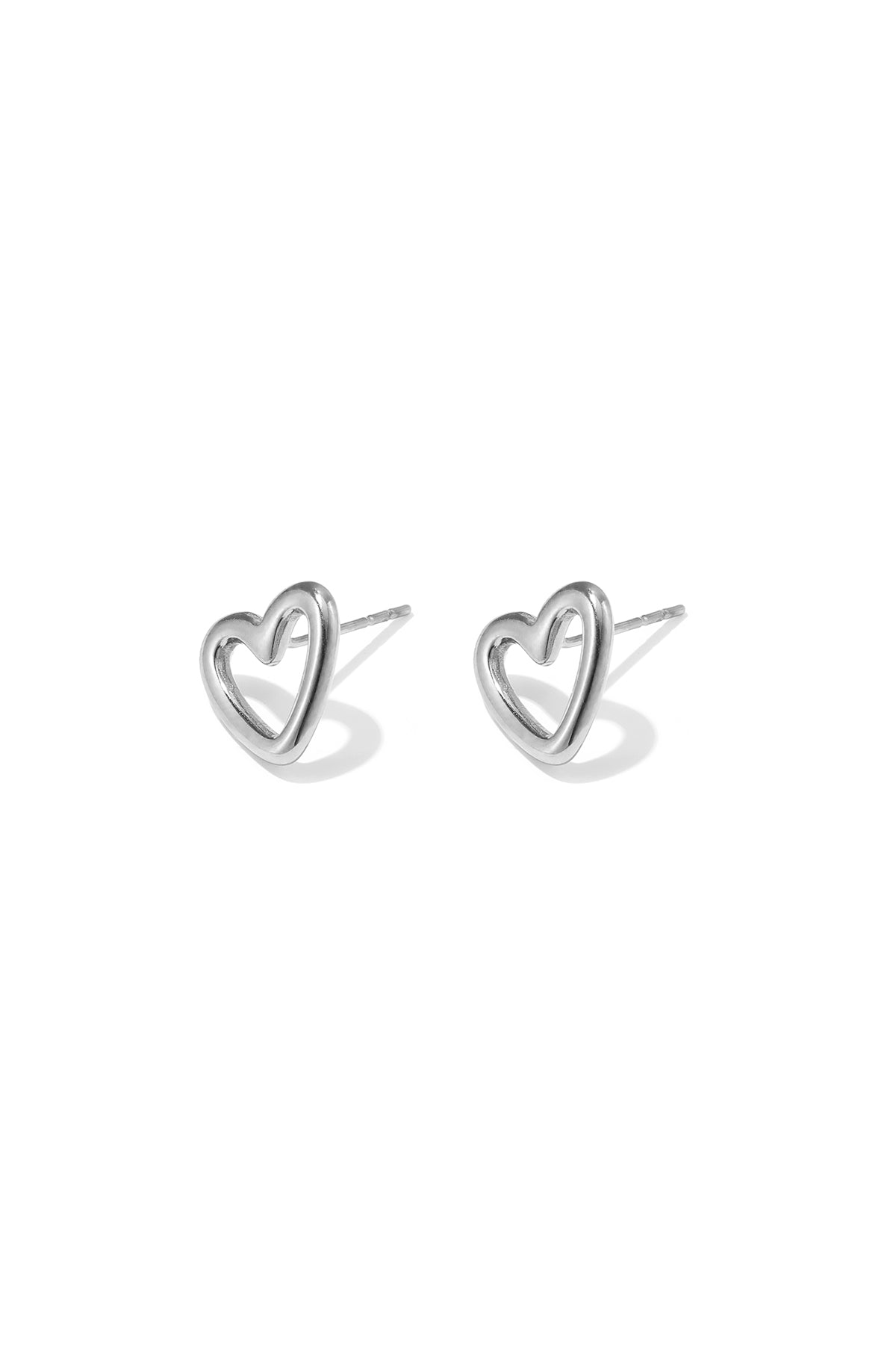 Elegant Heart Stud Earrings for Daily Wear